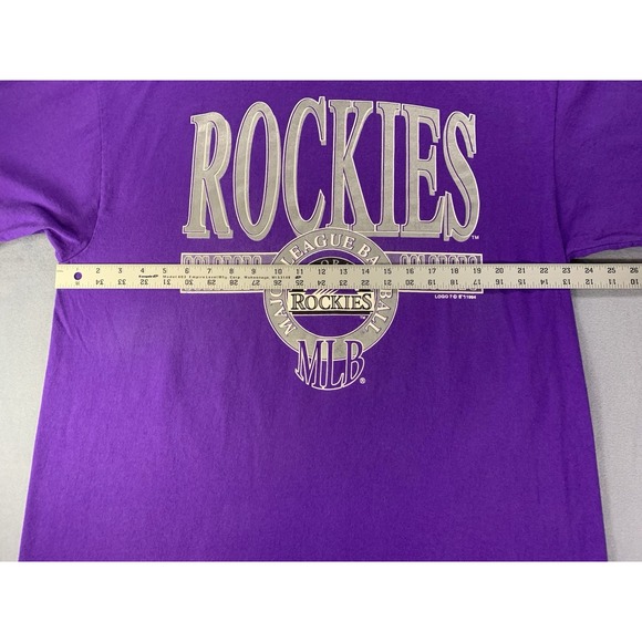 Vintage Colorado Rockies T Shirt Men's XL 1994 90s Single Stitch USA Logo 7 MLB - Picture 7 of 7